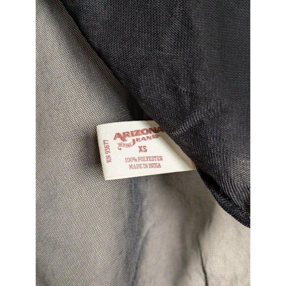 Black Sheer Mesh Embroidered Bell Sleeve Boho Festival Top Size XS Arizona Jeans - Picture 3 of 9